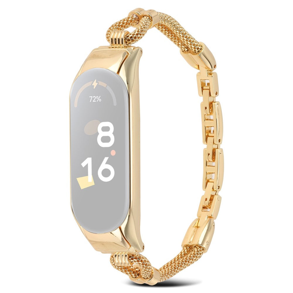 Sejt Xiaomi Mi Smart Band 6 / Xiaomi Mi Band 5 Metal Rem - Guld#serie_4