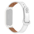 Xiaomi Mi Smart Band 6 / 5 correa de reloj de cuero de vaca con tapa negra 
