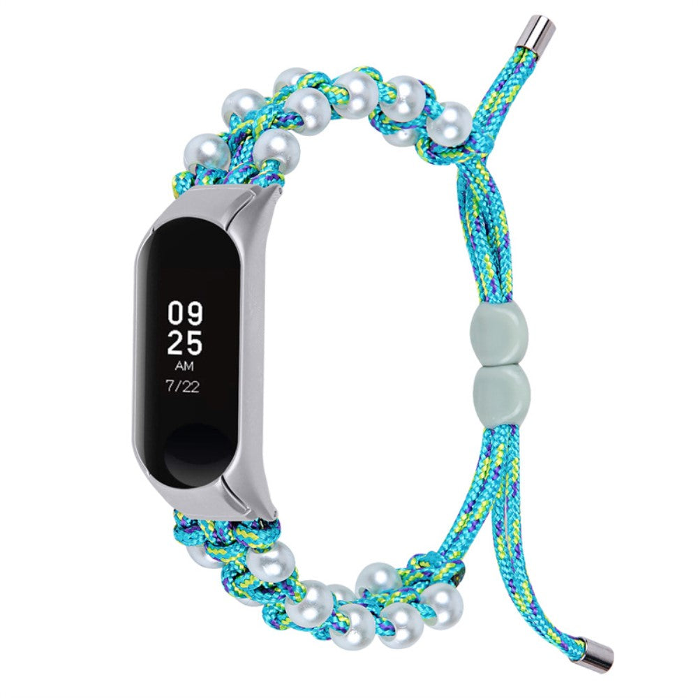 Mega holdbart Xiaomi Mi Band 7 Nylon Rem - Blå#serie_7
