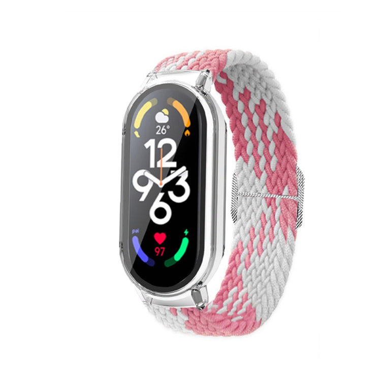 Helt vildt nydelig Xiaomi Mi Band 7 Nylon og Glas Rem - Pink#serie_4