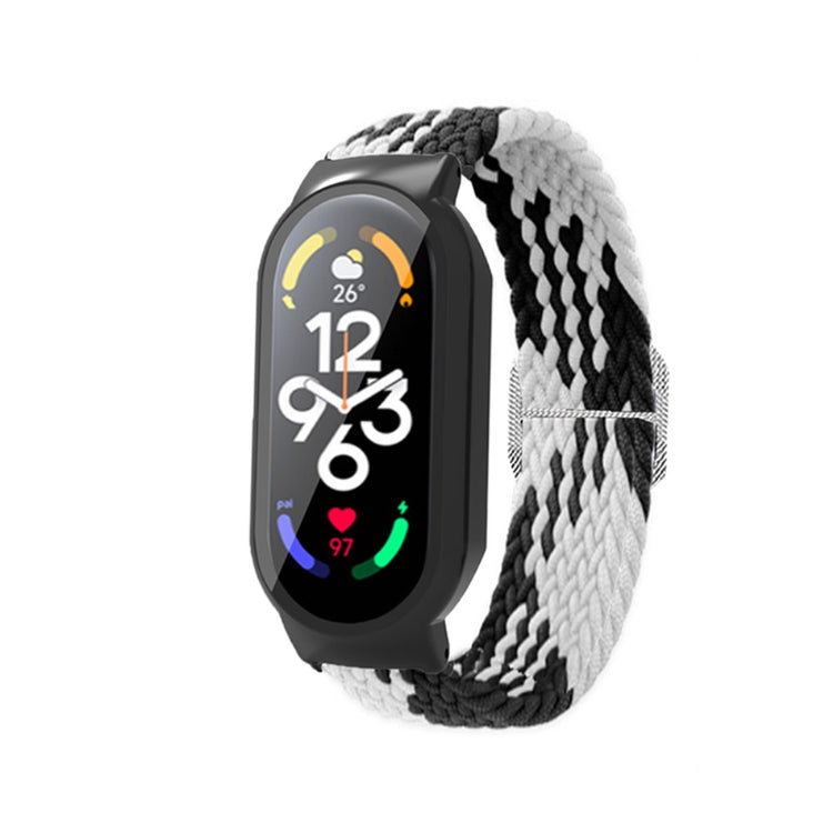 Helt vildt nydelig Xiaomi Mi Band 7 Nylon og Glas Rem - Sort#serie_5