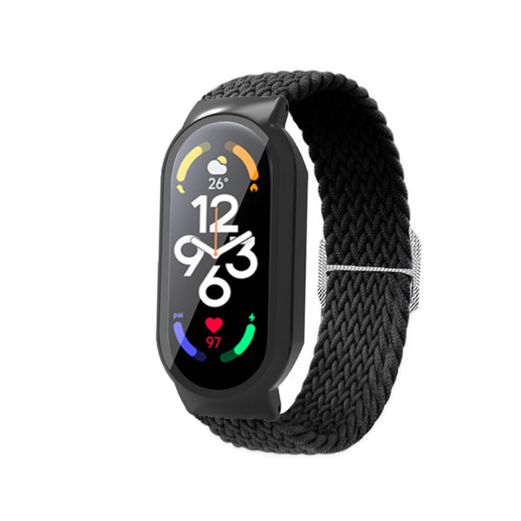 Helt vildt nydelig Xiaomi Mi Band 7 Nylon og Glas Rem - Sort#serie_6