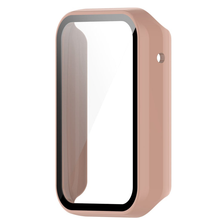 Vildt Fed Xiaomi Mi Band 7 Pro Cover med Skærmbeskytter i Plastik og Hærdet Glas - Pink#serie_3