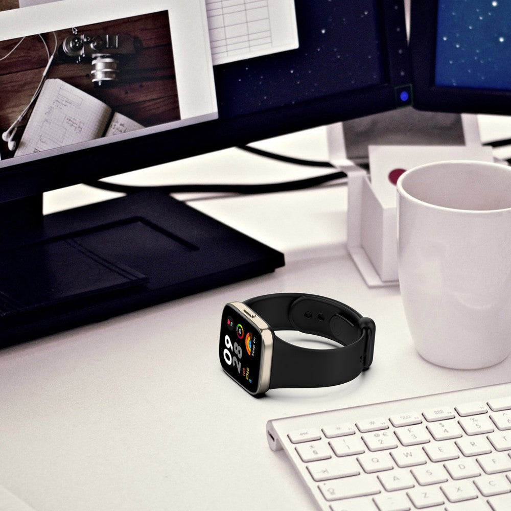 Silikone Universal Rem passer til Xiaomi Redmi Watch 3 / Xiaomi Mi Watch Lite 3 - Sort#serie_1