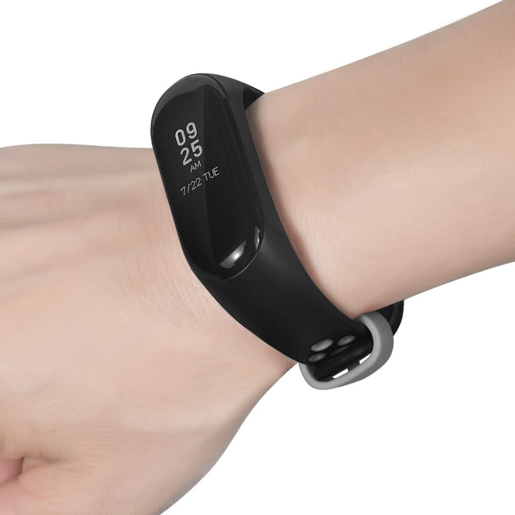 Vildt fint Xiaomi Mi Smart Band 4 Silikone Rem - Sort#serie_2