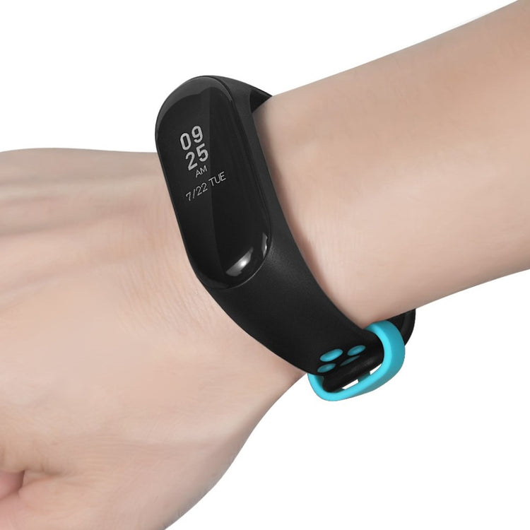 Vildt fint Xiaomi Mi Smart Band 4 Silikone Rem - Sort#serie_3