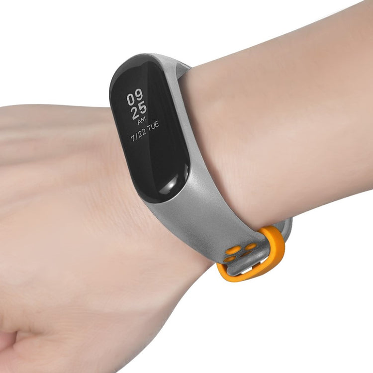 Vildt fint Xiaomi Mi Smart Band 4 Silikone Rem - Sølv#serie_5