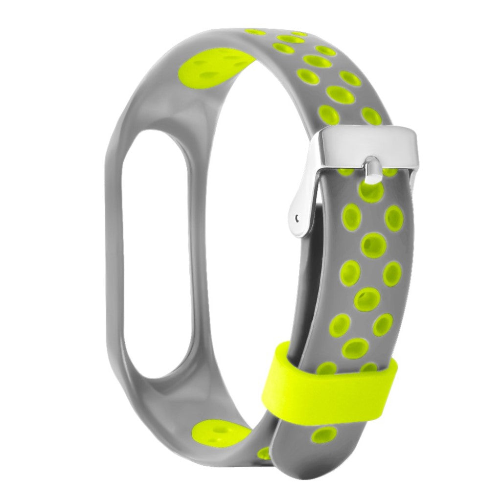 Vildt fint Xiaomi Mi Smart Band 4 Silikone Rem - Sølv#serie_7