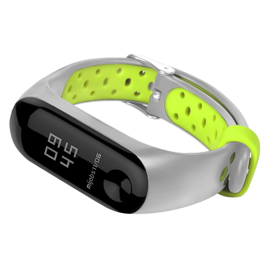 Vildt fint Xiaomi Mi Smart Band 4 Silikone Rem - Sølv#serie_7