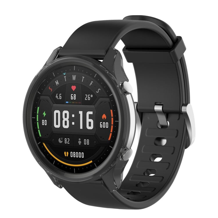 Xiaomi Watch Color Gennemsigtig Silikone Bumper  - Sort#serie_3