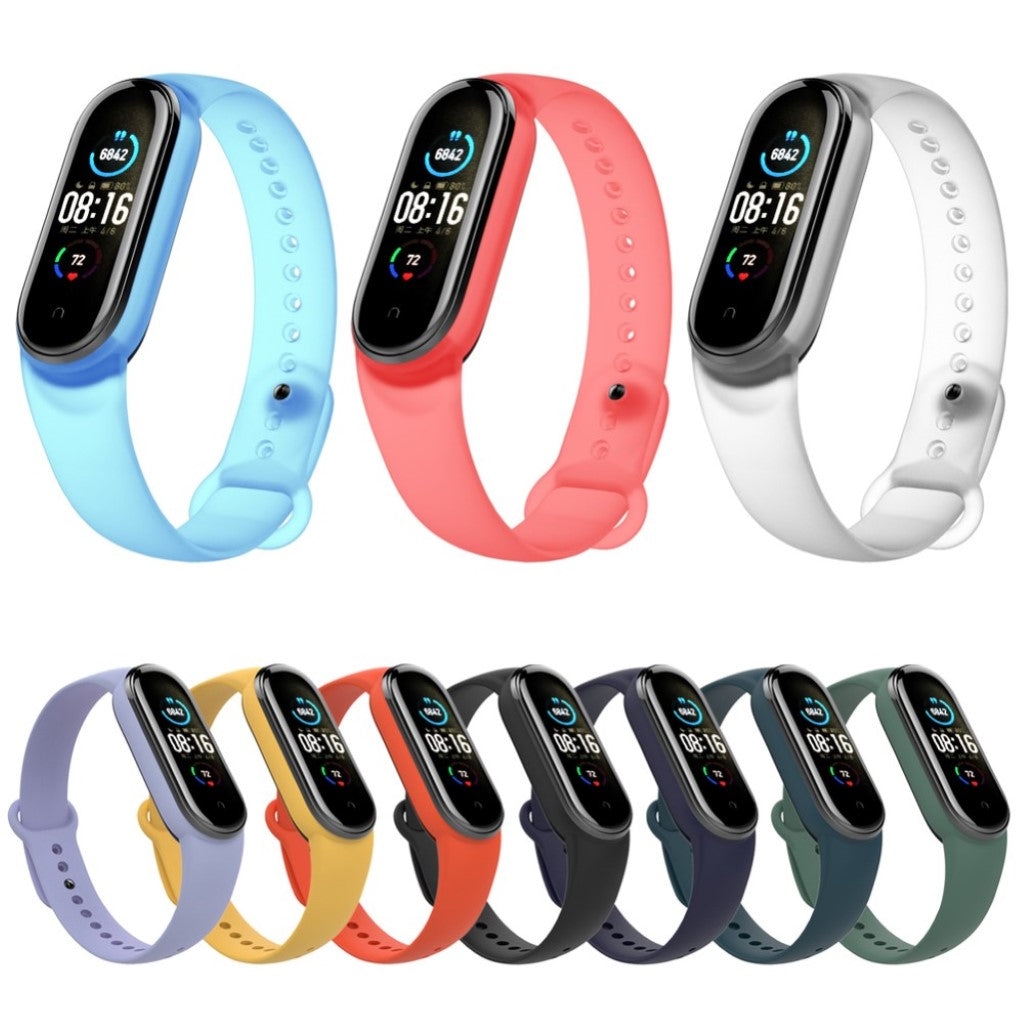 Super slidstærk Xiaomi Mi Band 5 Silikone Rem - Rød#serie_4