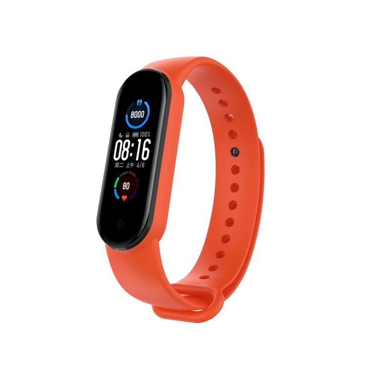 Mega fed Xiaomi Mi Band 5 Silikone Rem - Orange#serie_7