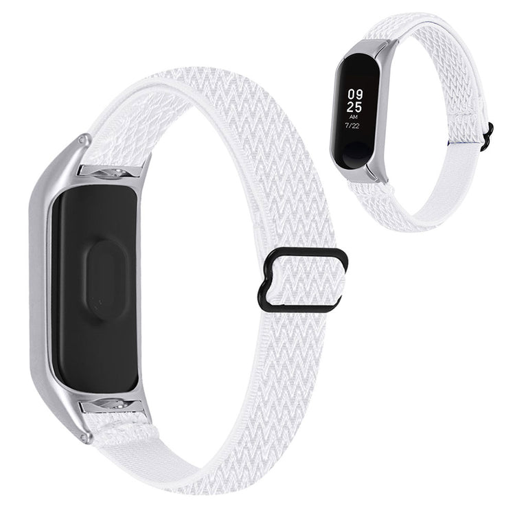 Vildt nydelig Xiaomi Mi Band 5 Nylon Rem - Hvid#serie_12