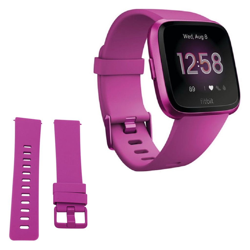 Vildt skøn Fitbit Versa 2 Silikone Rem - Lilla#serie_5