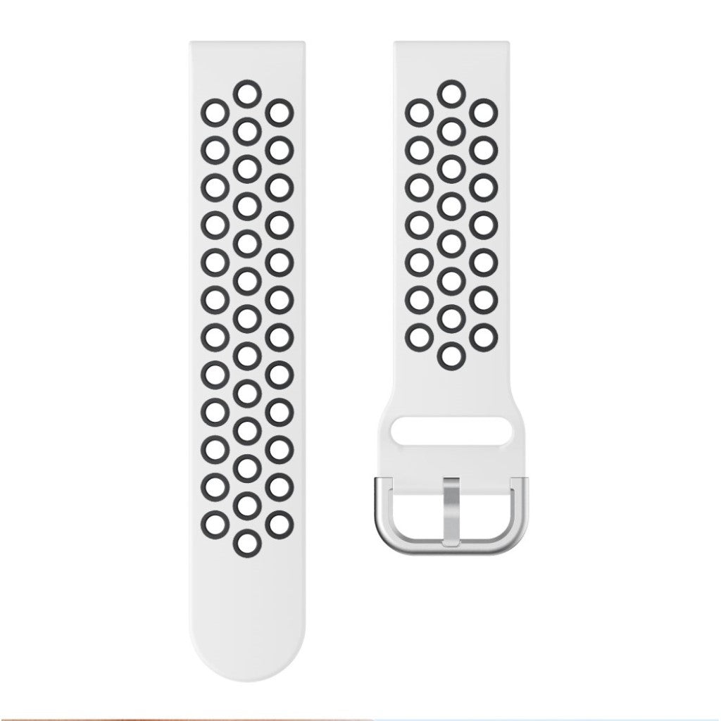 Meget fed Fitbit Versa 2 Silikone Rem - Hvid#serie_2