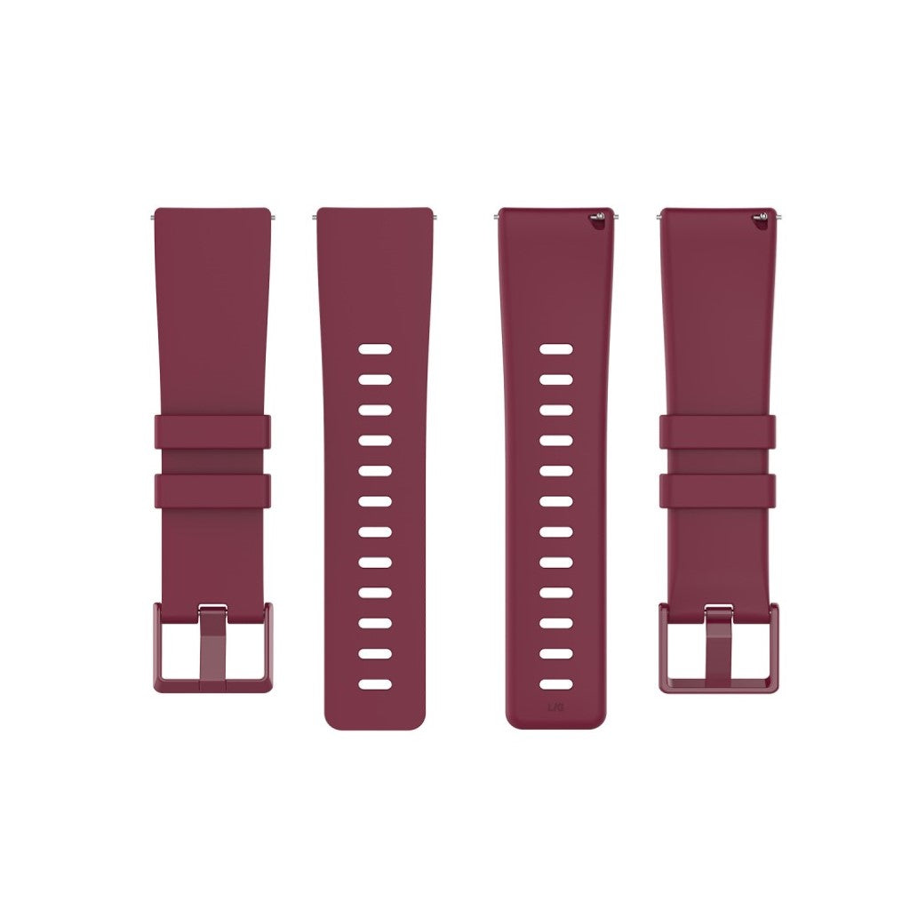 Stilfuld Fitbit Versa 2 / Fitbit Versa Lite Silikone Rem - Størrelse: L - Rød#serie_4