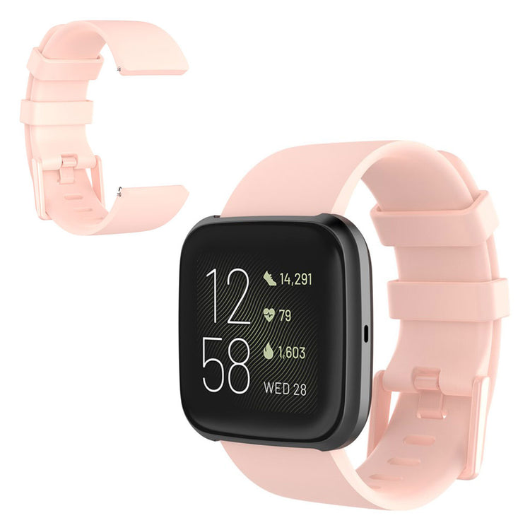Stilfuld Fitbit Versa 2 / Fitbit Versa Lite Silikone Rem - Størrelse: L - Pink#serie_5