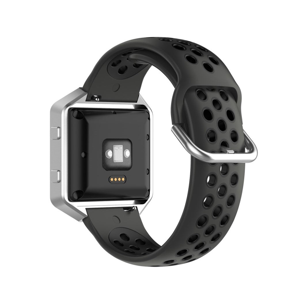 Meget nydelig Universal Fitbit Silikone Rem - Sort#serie_12