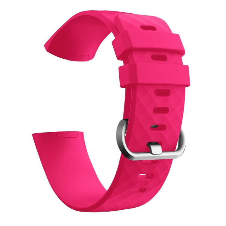 Mega sejt Fitbit Charge 4 / Fitbit Charge 3 Silikone Rem - Størrelse: L - Pink#serie_5