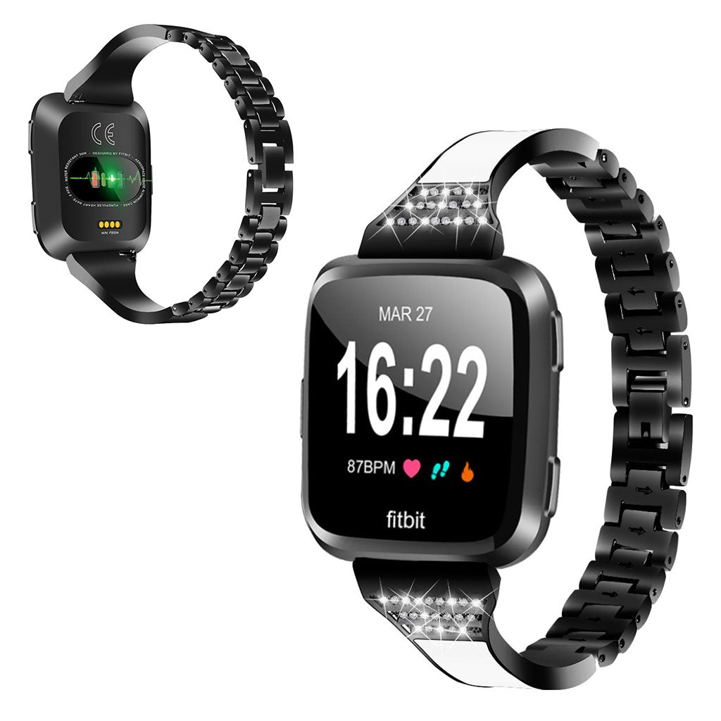  Fitbit Metal,Rhinsten Urrem#color_black