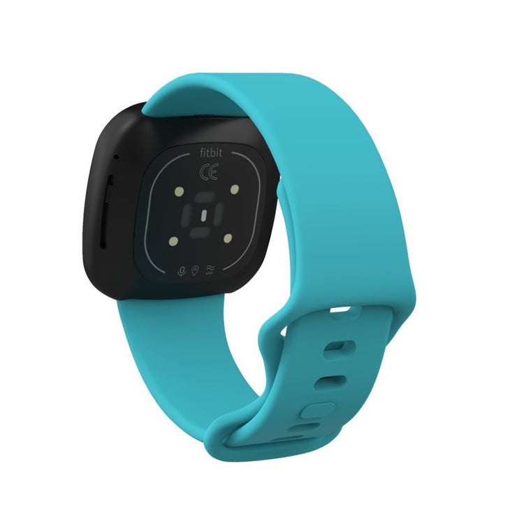 Helt vildt sejt Fitbit Versa 3 / Fitbit Sense Silikone Rem - Størrelse: L - Grøn#serie_15