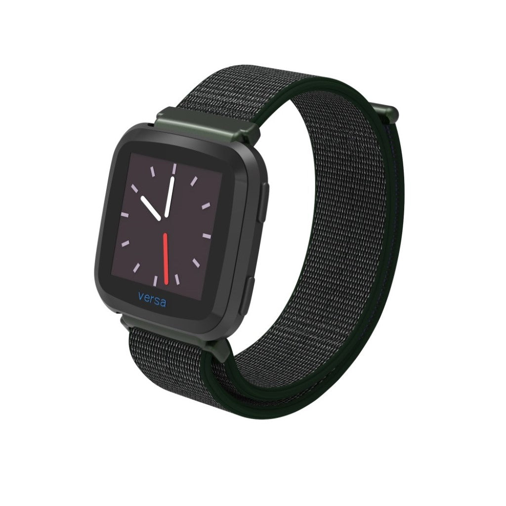 Super hårdfør Fitbit Versa Nylon Rem - Grøn#serie_1