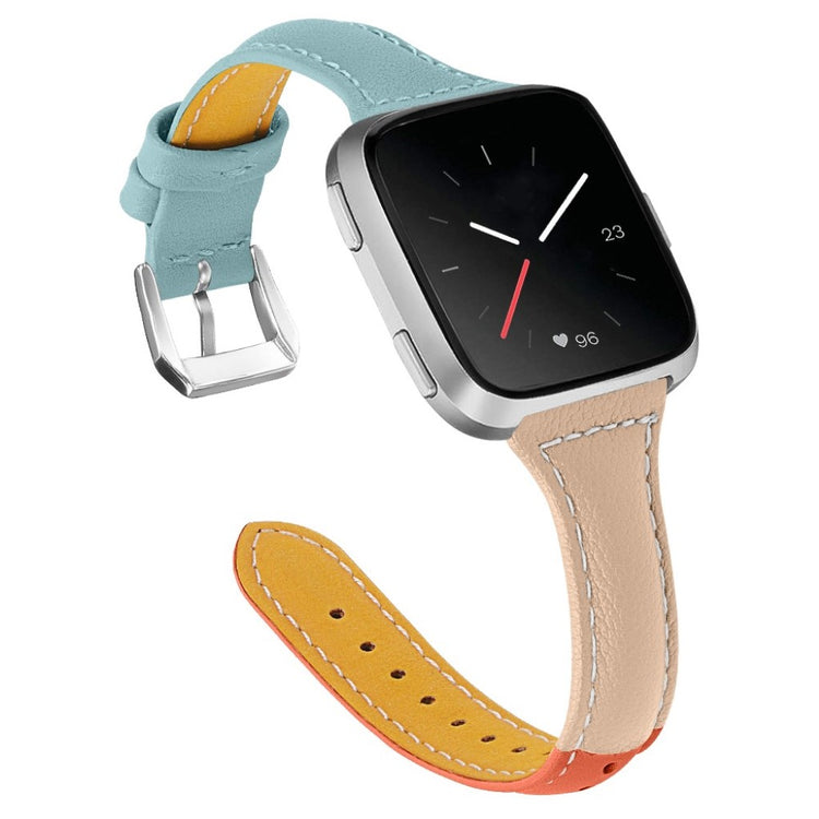 Super fantastisk Fitbit Versa Ægte læder Rem - Orange#serie_2