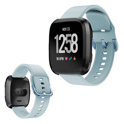 Vildt slidstærk Fitbit Versa Silikone Rem - Blå#serie_7