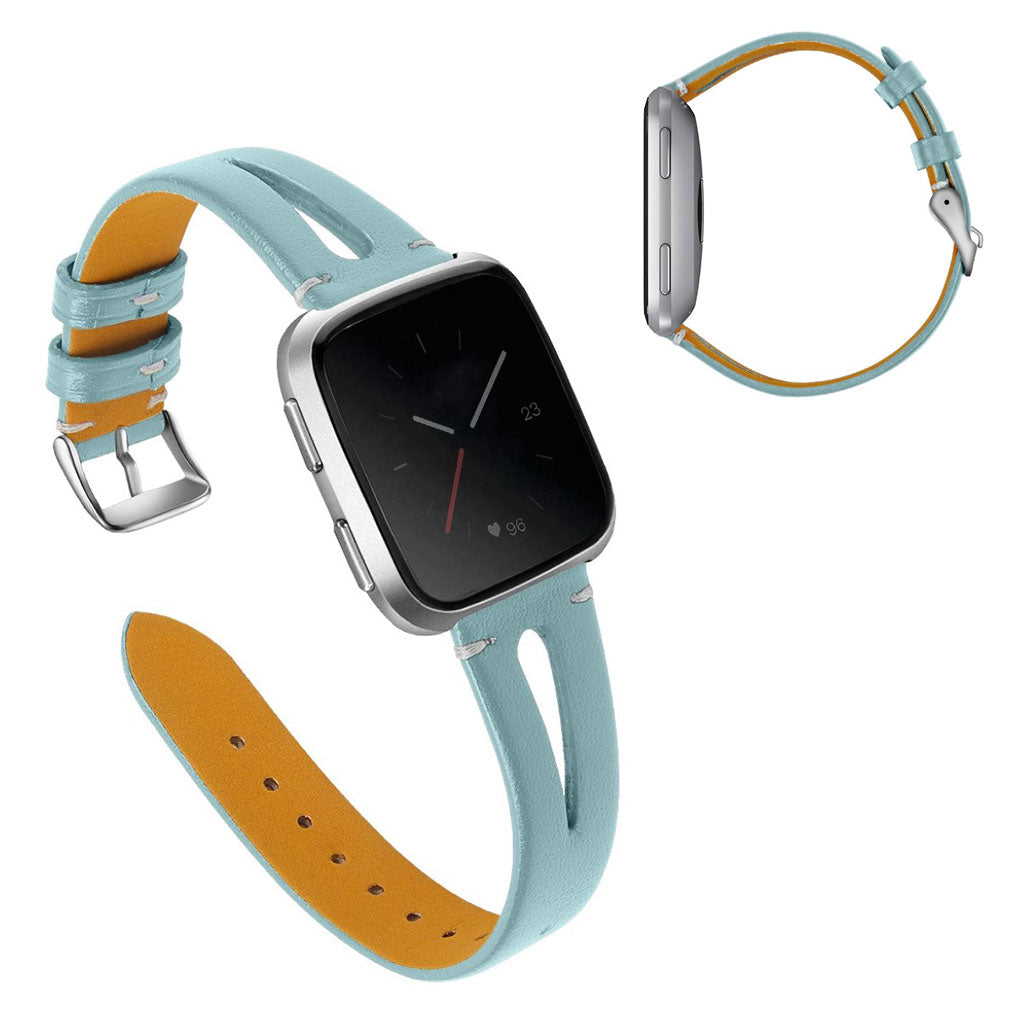 Super fantastisk Fitbit Versa Ægte læder Rem - Grøn#serie_6