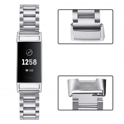 Super fed Fitbit Charge 3 Metal Rem - Sølv#serie_3