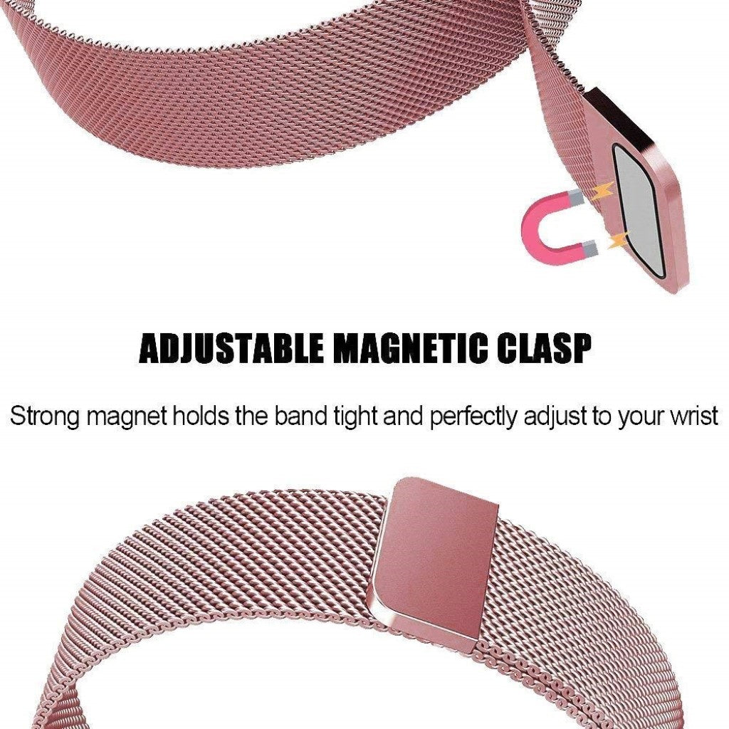 Meget skøn Fitbit Charge 3 Metal Rem - Pink#serie_4