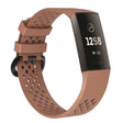 Correa de silicona hueca transpirable para reloj Fitbit Charge 3 