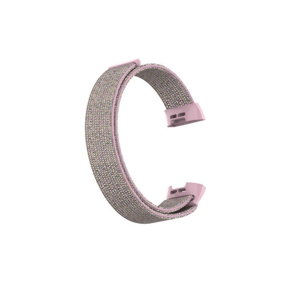 Pænt Fitbit Charge 3 Nylon Rem - Pink#serie_1
