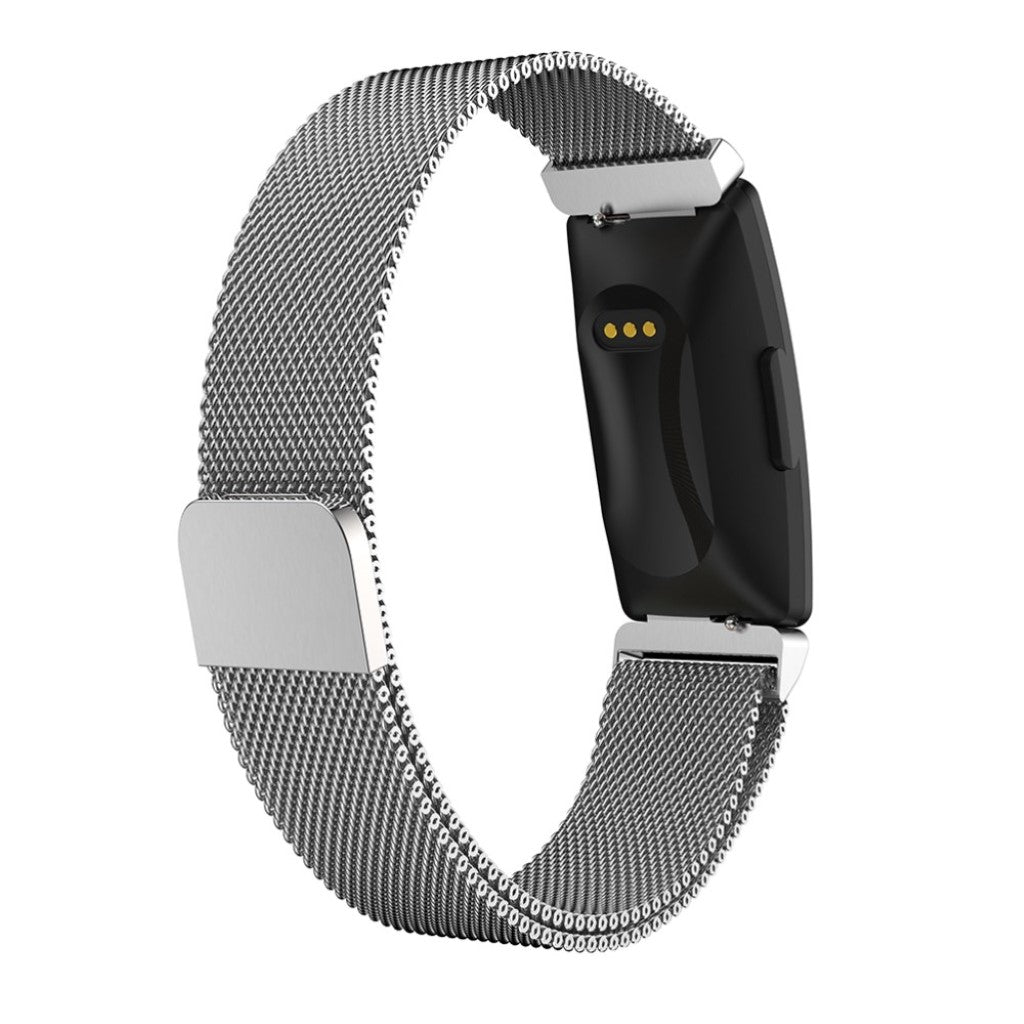 Mega fed Fitbit Inspire Metal Rem - Sølv#serie_2