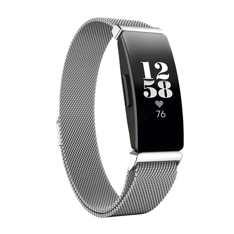 Mega fed Fitbit Inspire Metal Rem - Sølv#serie_2