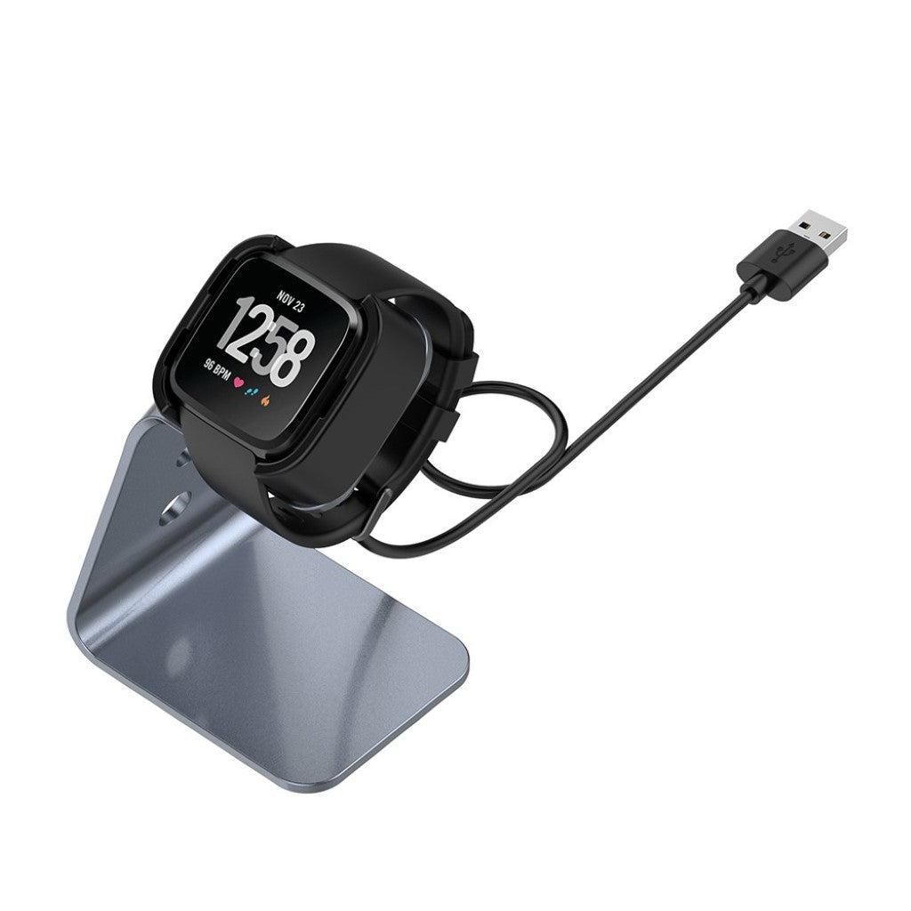 Metal Fitbit Versa 2 Ladestation - Sølv#serie_1