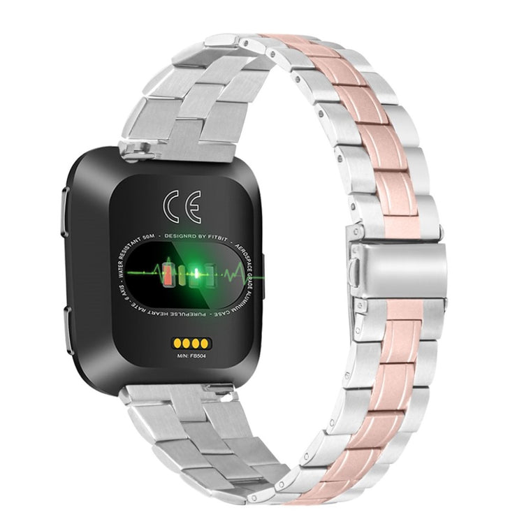 Rigtigt kønt Fitbit Versa 2 Metal Rem - Pink#serie_4