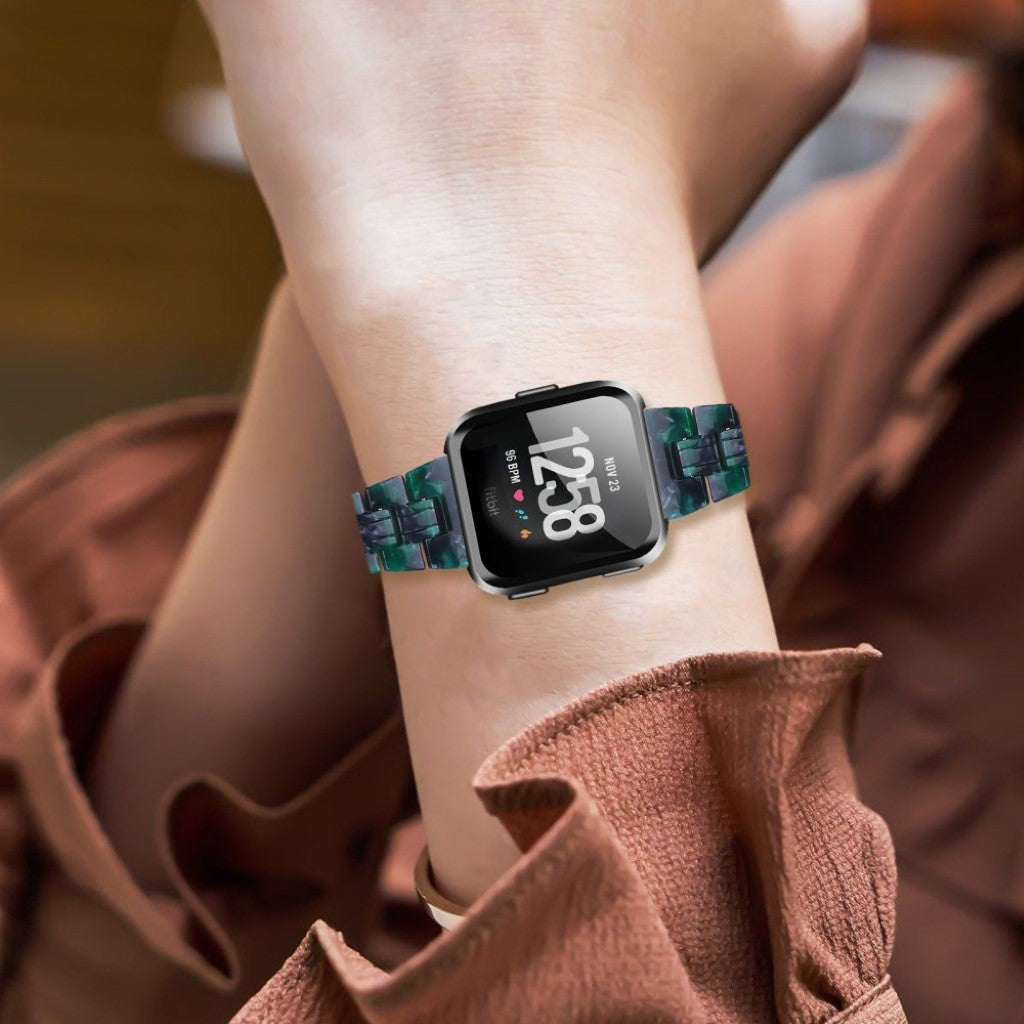 Vildt elegant Fitbit Versa 2 / Fitbit Versa Lite  Rem - Grøn#serie_12