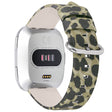 Fitbit Versa 2 / Versa Lite correa de reloj de piel auténtica con textura de leopardo 