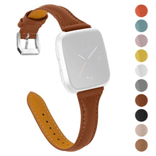 Mega pænt Fitbit Versa 2 / Fitbit Versa Lite Ægte læder Rem - Brun#serie_10