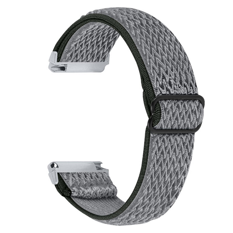 Stilfuld Fitbit Versa 2 / Fitbit Versa Lite Nylon Rem - Sølv#serie_4