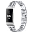 Increíblemente A La Moda Fitbit Charge 4 / Fitbit Charge 3 Metal Y Estrás Universal Correa Reloj
