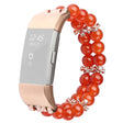 Correa de reloj Fitbit Charge 4 / 3 con estilo de ágata de dos filas 