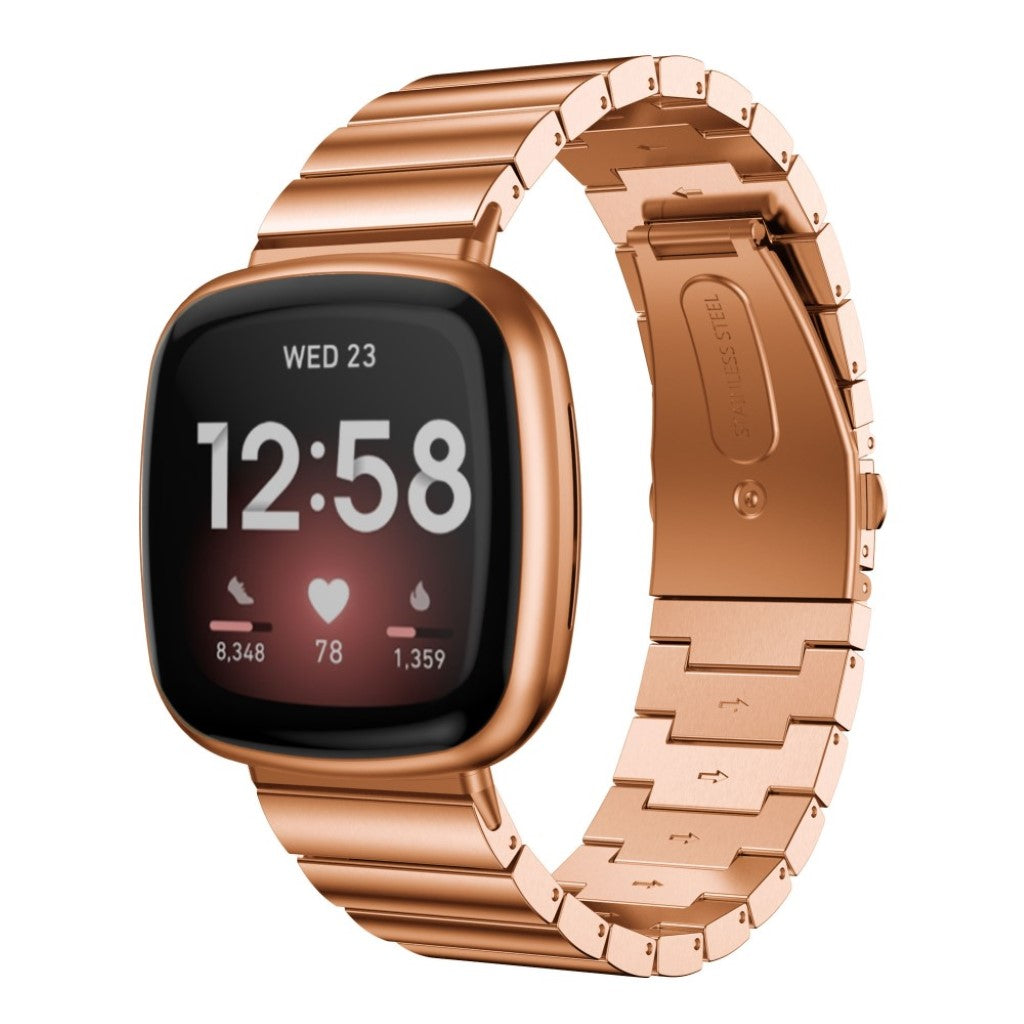 Udsøgt Fitbit Versa 3 / Fitbit Sense Metal Rem - Pink#serie_2