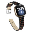 Correa de reloj de piel auténtica Fitbit Sense / Versa 3 hilos 