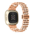 Correa de reloj de acero inoxidable Fitbit Sense / Versa 7 cuentas 