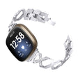 Fitbit Sense / Versa 3 correa de reloj de acero inoxidable con diamantes de imitación estilo X 
