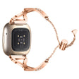 Fitbit Sense / Versa 3 correa de reloj de acero inoxidable 304 con diamantes de imitación 