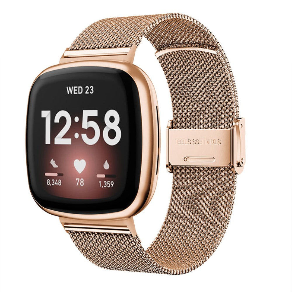 Rigtigt elegant Fitbit Versa 3 Metal Rem - Pink#serie_2