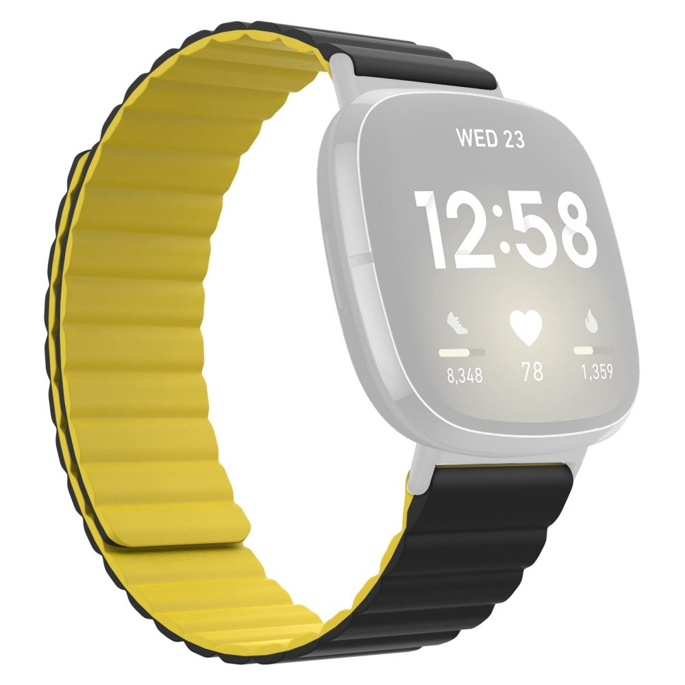 Fremragende Fitbit Sense / Fitbit Versa 3 Silikone Rem - Gul#serie_6